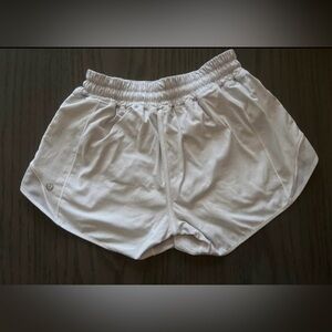 White Lululemon Hotty Hot Shorts Size 4